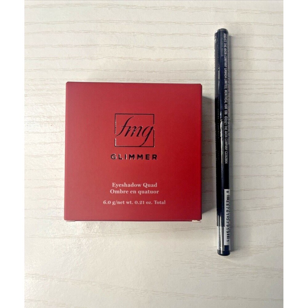 FMG Eye Makeup Bundle - Glimmer Eyeshadow-Blending & Precision Brush-Liner